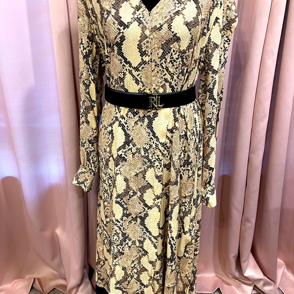 Snake print maxi dress